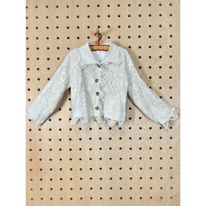 Vintage crocheted lace jacket